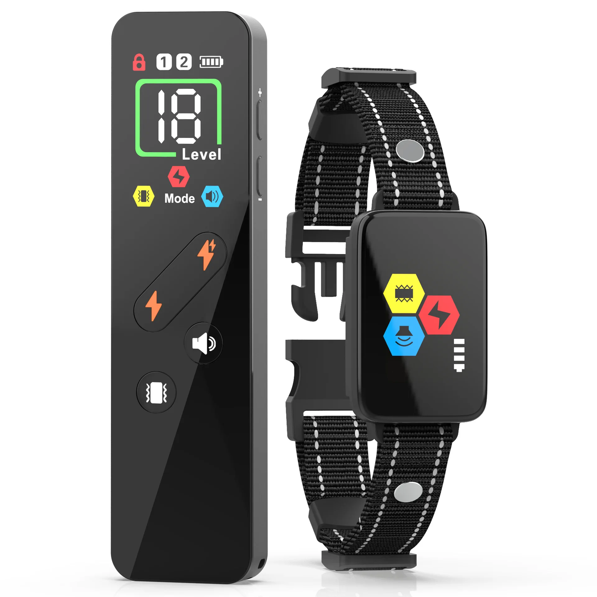 Dog training collar New color screen Pet dog supplies, bark control, dog training supplies electric collar for training dogs
Dog training collar New color screen Pet dog supplies, bark control, dog training supplies electric collar for training dogs