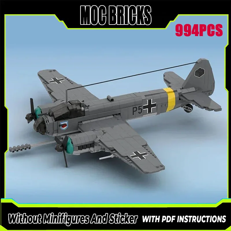 Moc Building Bricks Military Aircraft Model Junkers Ju 88 Fighter Technology Modular Blocks Gift Christmas Toy DIY Sets Assembly
Moc Building Bricks Military Aircraft Model Junkers Ju 88 Fighter Technology Modular Blocks Gift Christmas Toy DIY Sets Assembly