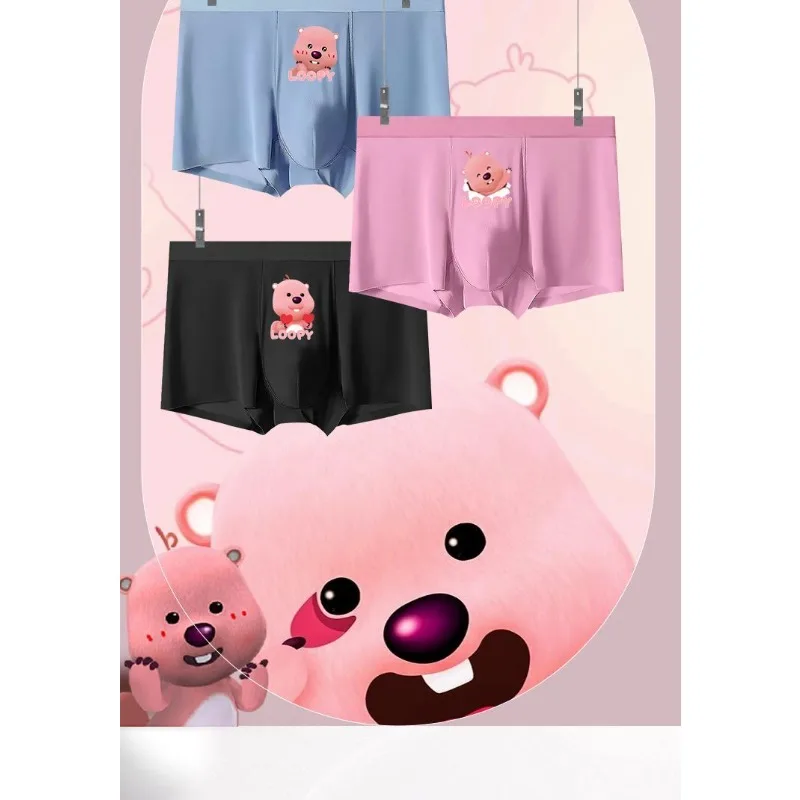 Cute Loopy Beaver Print Men Ice Silk Underwear Summer Cool Thin Boxer Briefs High Elastic Comfort Casual Daily Boys Underpants
Cute Loopy Beaver Print Men Ice Silk Underwear Summer Cool Thin Boxer Briefs High Elastic Comfort Casual Daily Boys Underpants