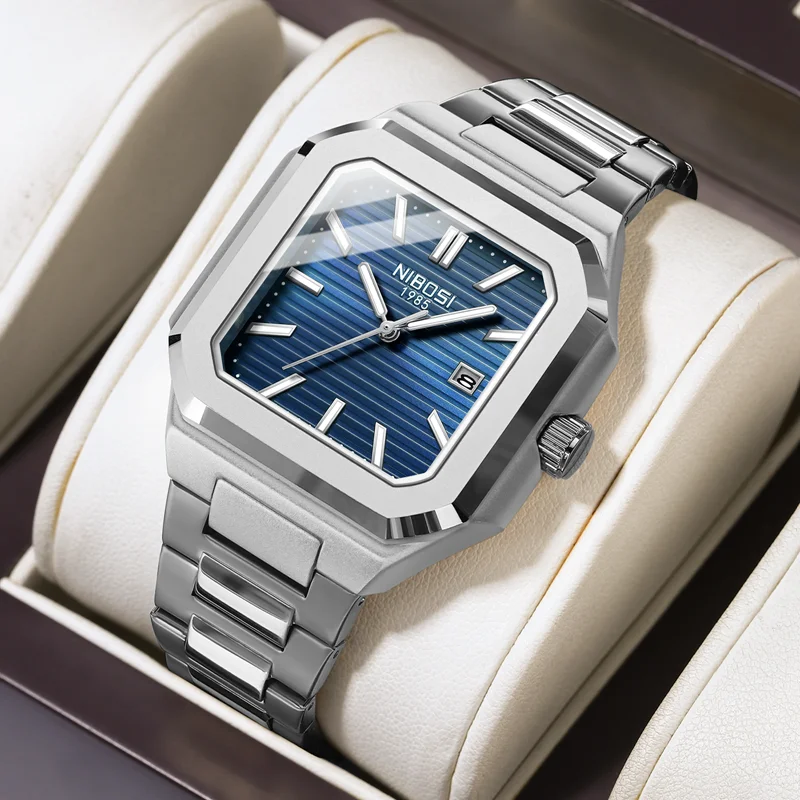 NIBOSI Luxury Watch Business Men's Quartz Watch Waterproof Luminous Calendar Stainless Steel Square Wristwatch Reloj Hombre
NIBOSI Luxury Watch Business Men's Quartz Watch Waterproof Luminous Calendar Stainless Steel Square Wristwatch Reloj Hombre