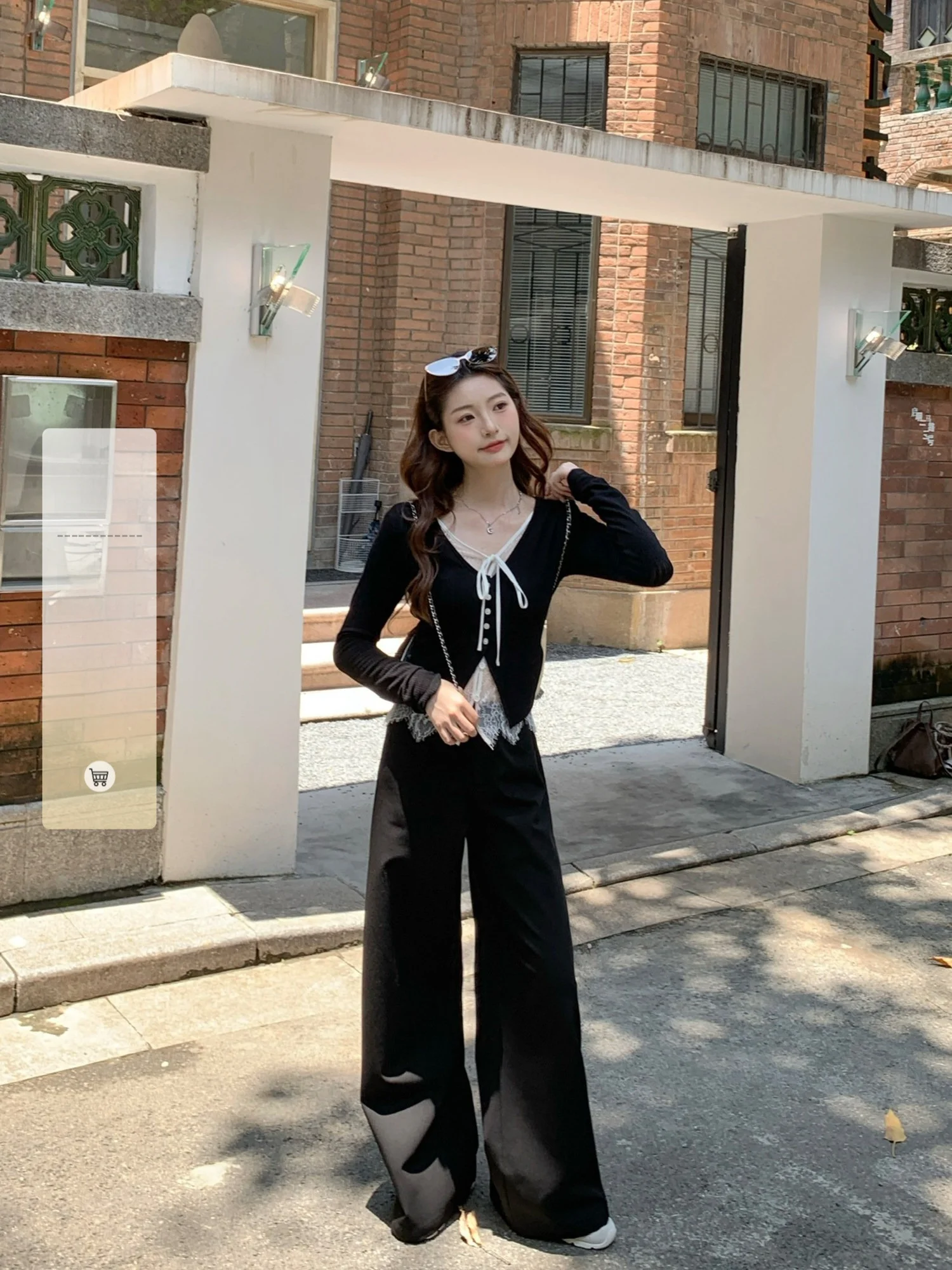 Black Casual Pants Women's Design Sense Bend Knife Wide Leg Pants Long Trousers High Waist Zipper Straight Tube Polyester Fiber
Black Casual Pants Women's Design Sense Bend Knife Wide Leg Pants Long Trousers High Waist Zipper Straight Tube Polyester Fiber
