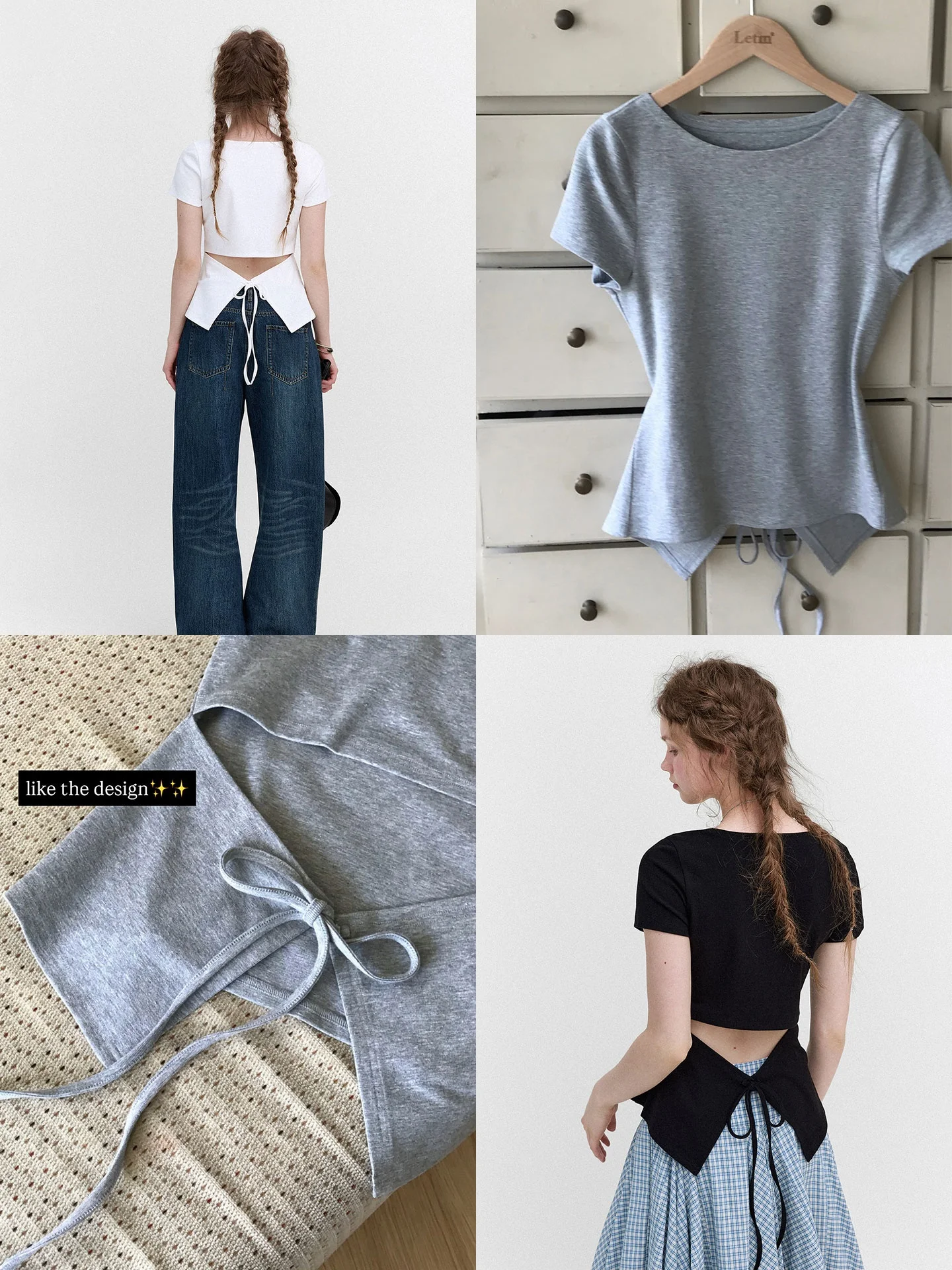 Slim Fit Backless Short Sleeve T-Shirt Women's Elastic Design Sensation Retro Style LetM Commute Style Cotton Blend Summer Top
Slim Fit Backless Short Sleeve T-Shirt Women's Elastic Design Sensation Retro Style LetM Commute Style Cotton Blend Summer Top