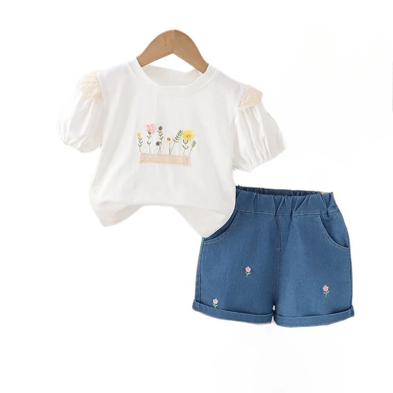 New Summer Baby Clothes Suit Children Girls Short Sleeved T-Shirt Shorts 2Pcs/Sets Kids Clothing Toddler Casual Cotton Costume
New Summer Baby Clothes Suit Children Girls Short Sleeved T-Shirt Shorts 2Pcs/Sets Kids Clothing Toddler Casual Cotton Costume