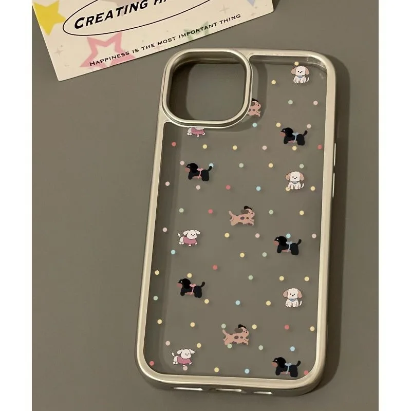 New INS Polka Dot Clear Phone Case For iPhone 16 15 14 13 12 11 Pro Max Plus Cartoon Puppy Transparent Shockproof Cover Funda
New INS Polka Dot Clear Phone Case For iPhone 16 15 14 13 12 11 Pro Max Plus Cartoon Puppy Transparent Shockproof Cover Funda