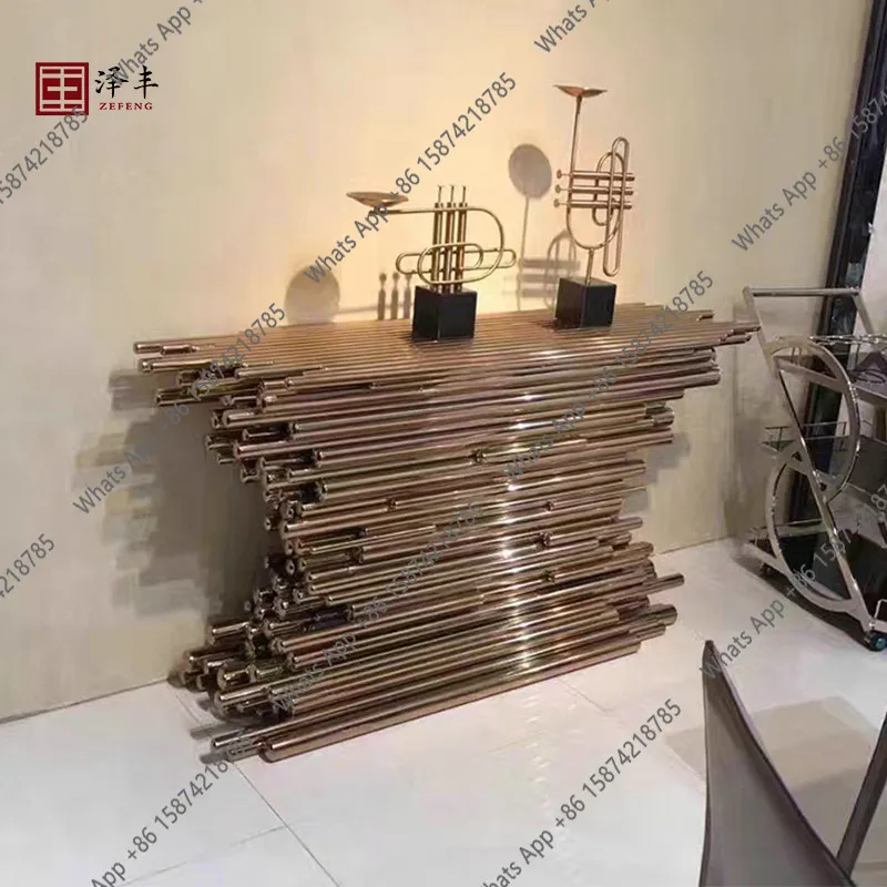 L Entrance Desk Modern Villa Luxury House Designer Irregular Tubular Door Counter Italian Light Luxury Stainless Steel
L Entrance Desk Modern Villa Luxury House Designer Irregular Tubular Door Counter Italian Light Luxury Stainless Steel