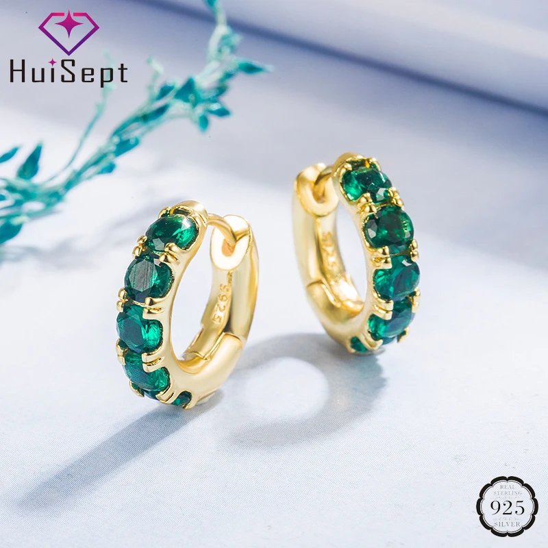 HuiSept Trendy Women Earrings 925 Silver Jewelry with Emerald Gemstone Drop Earrings Accessories for Wedding Party Promise Gift
HuiSept Trendy Women Earrings 925 Silver Jewelry with Emerald Gemstone Drop Earrings Accessories for Wedding Party Promise Gift