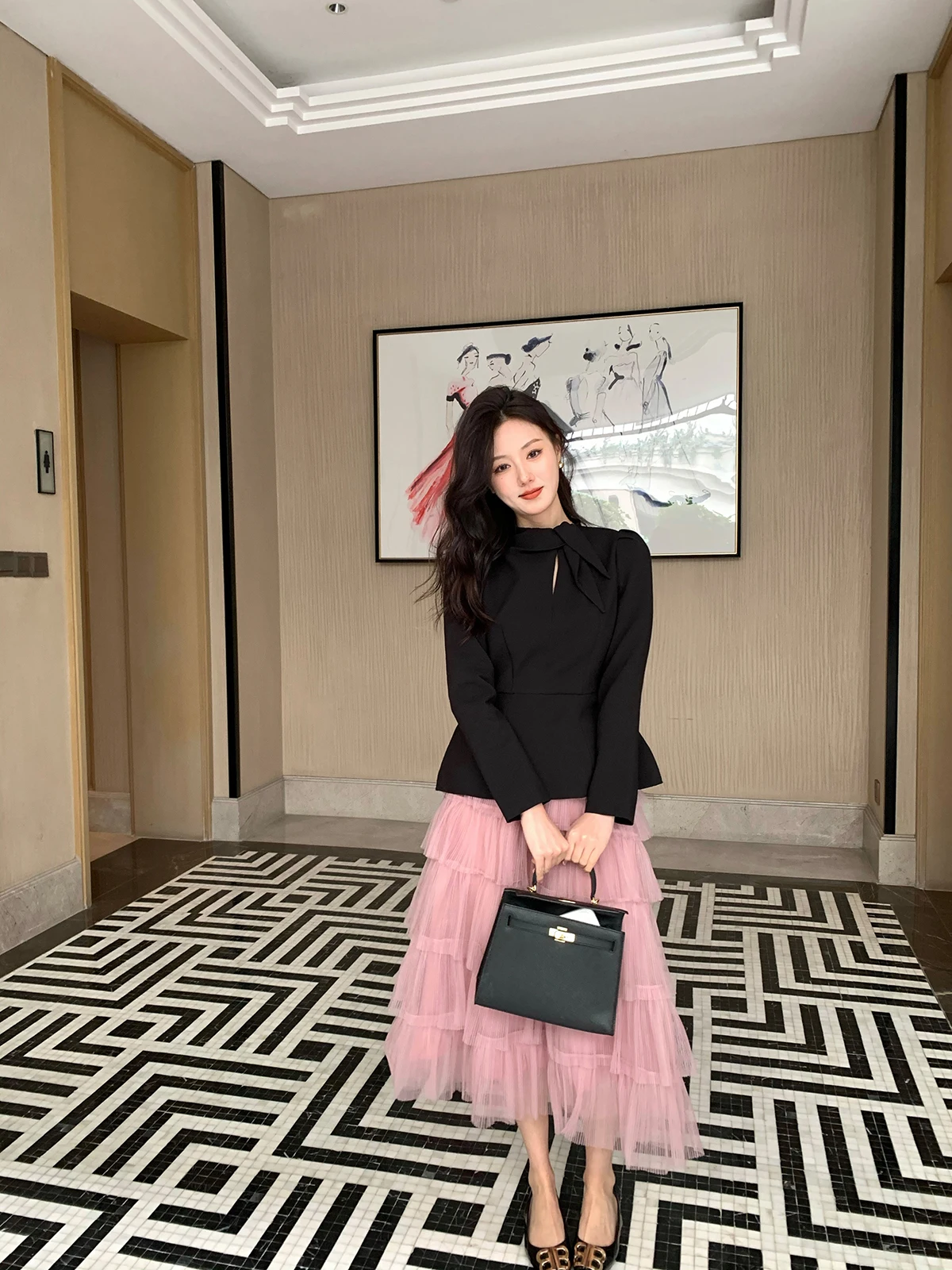 Syeee Pink Sweet Design Belted Women's irt Bla Waist-Cinching Long Sve Commute Sle Small Top round Ne Button Detail
Syeee Pink Sweet Design Belted Women's irt Bla Waist-Cinching Long Sve Commute Sle Small Top round Ne Button Detail