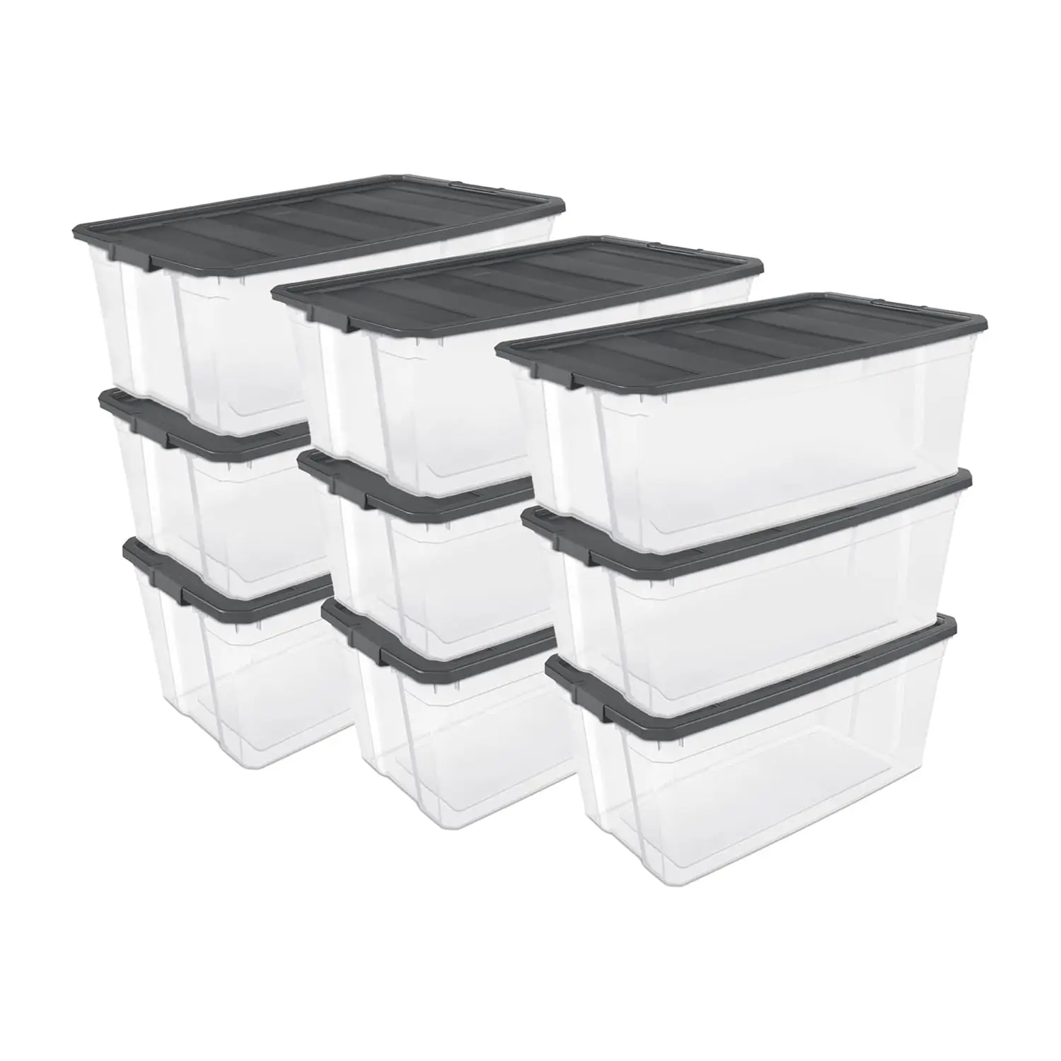 9-Pack Modular Stacker Box, Durable Clear Plastic Storage Bins with Latching Lids, 200 Quart - Stackable Organizing, Customized
9-Pack Modular Stacker Box, Durable Clear Plastic Storage Bins with Latching Lids, 200 Quart - Stackable Organizing, Customized