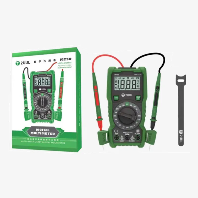 2UUL MT30 Auto Reset Smart Digital Multimeter with MT02 Nickel Plated Fine Tip Test Probes Testing Kit For Phone Repair Tools
2UUL MT30 Auto Reset Smart Digital Multimeter with MT02 Nickel Plated Fine Tip Test Probes Testing Kit For Phone Repair Tools