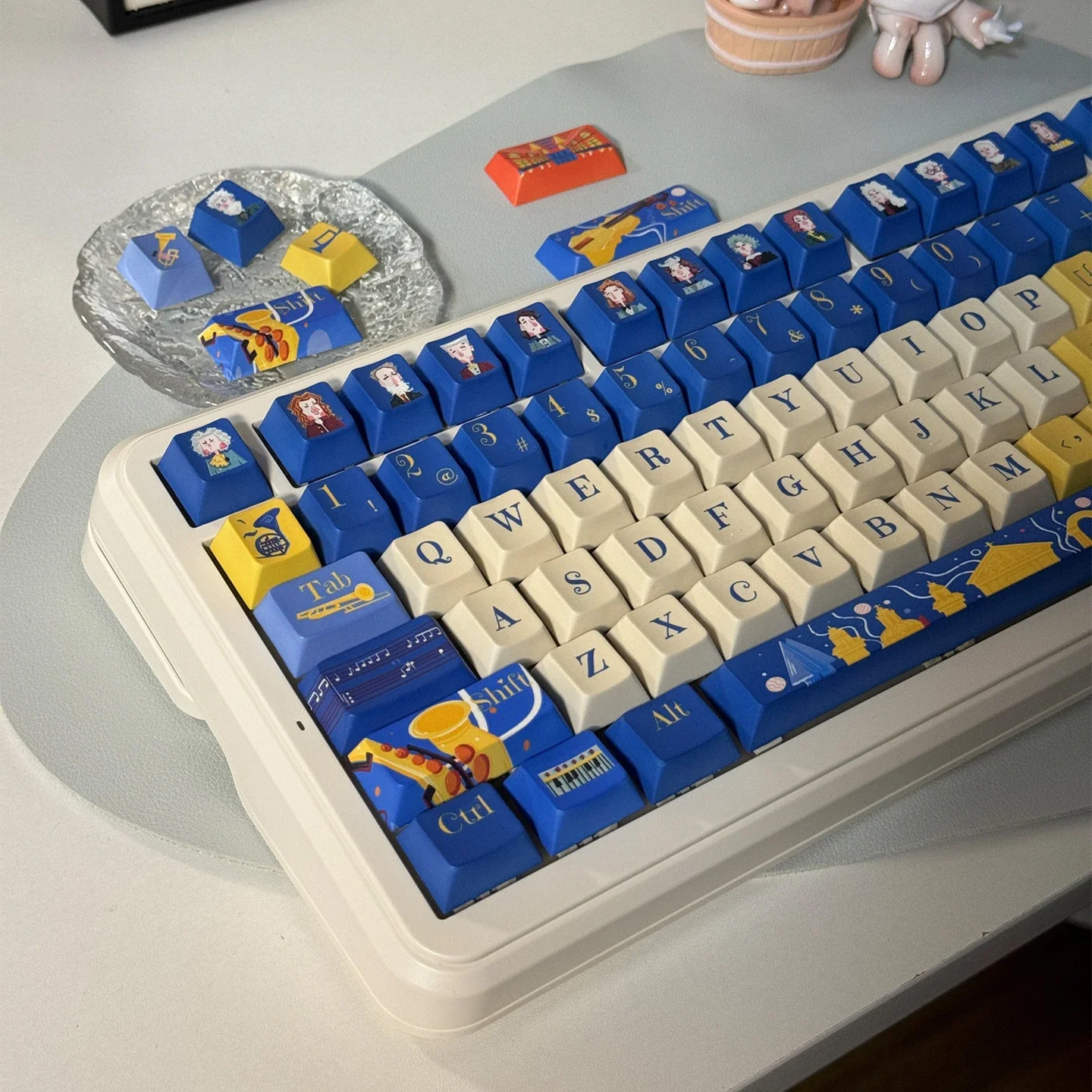 Vienna musician keycaps, original height five-sided sublimation personalized keycap game
Vienna musician keycaps, original height five-sided sublimation personalized keycap game