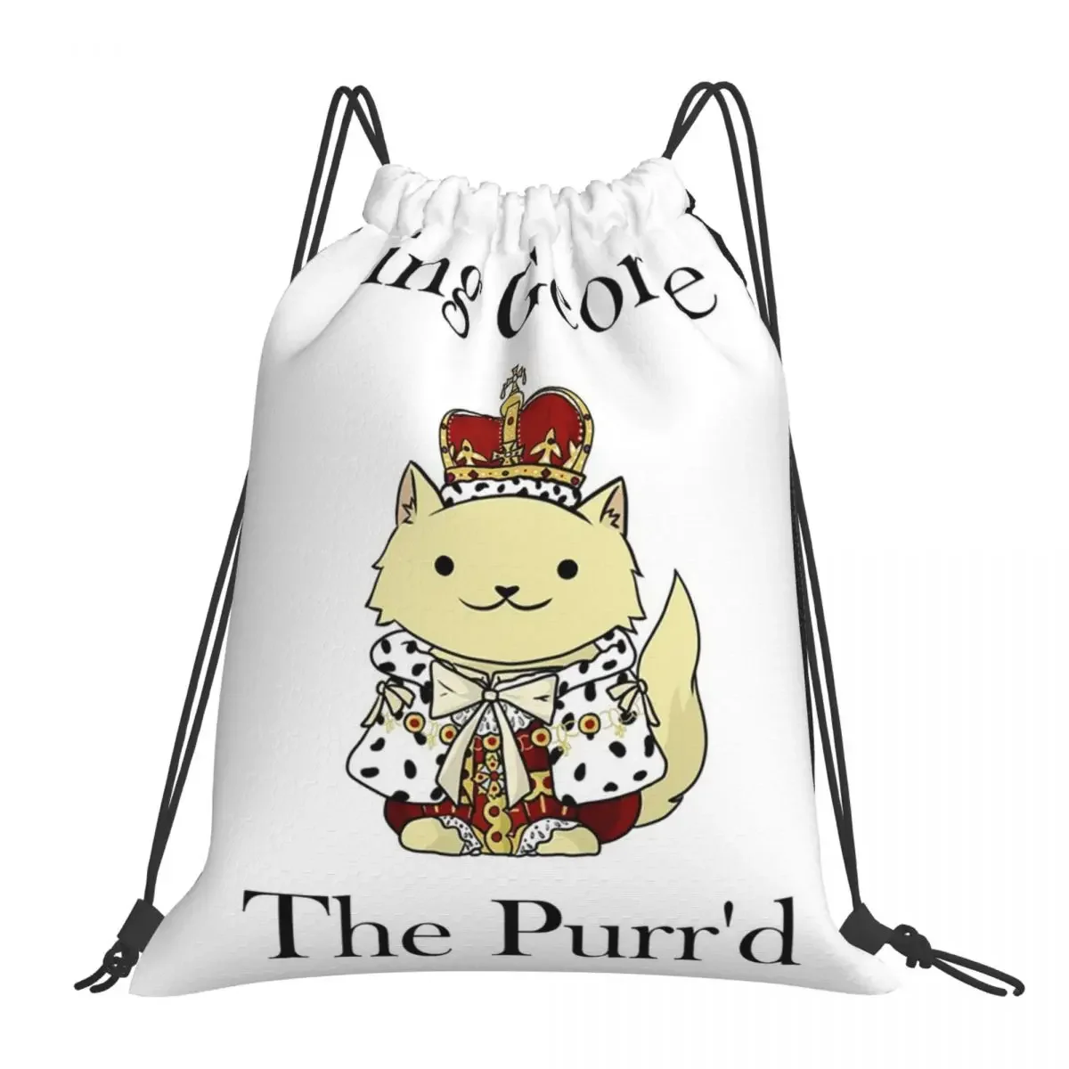 King George The Purr'd Backpacks Portable Drawstring Bags Drawstring Bundle Pocket Sundries Bag BookBag For Travel School
King George The Purr'd Backpacks Portable Drawstring Bags Drawstring Bundle Pocket Sundries Bag BookBag For Travel School