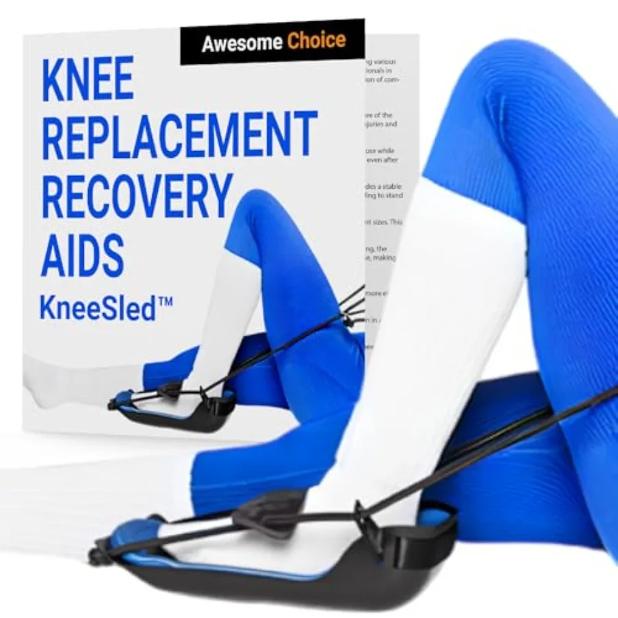 Knee exercise sled for post-knee replacement rehabilitation: durable plastic, blue, enhances range of motion, stretches knees,
Knee exercise sled for post-knee replacement rehabilitation: durable plastic, blue, enhances range of motion, stretches knees,