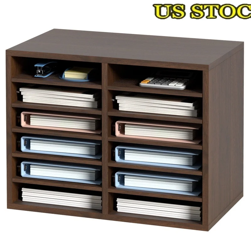 Wood Literature Organizer 12 Compartment Adjustable Display Rack File Sorter Home Office Classroom Freestanding Storage Solution
Wood Literature Organizer 12 Compartment Adjustable Display Rack File Sorter Home Office Classroom Freestanding Storage Solution