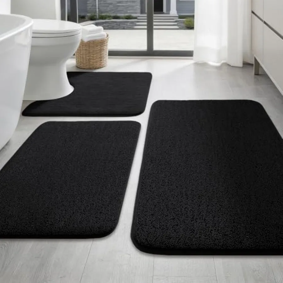Memory Foam Bathroom Rugs Sets 3 Pcs - Extra Thick Soft Towel-Like Absorbent Bath Mat Set, Non Slip Machine Washable Bath Rugs
Memory Foam Bathroom Rugs Sets 3 Pcs - Extra Thick Soft Towel-Like Absorbent Bath Mat Set, Non Slip Machine Washable Bath Rugs