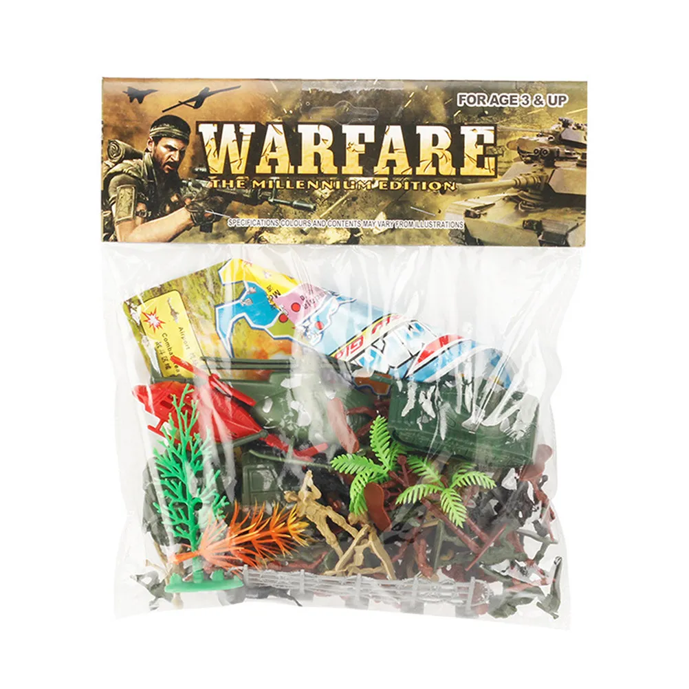61Pcs Plastic Playset for Children Army Soldiers Pretend Play Set Sand Table Display Party Favors Kids
61Pcs Plastic Playset for Children Army Soldiers Pretend Play Set Sand Table Display Party Favors Kids