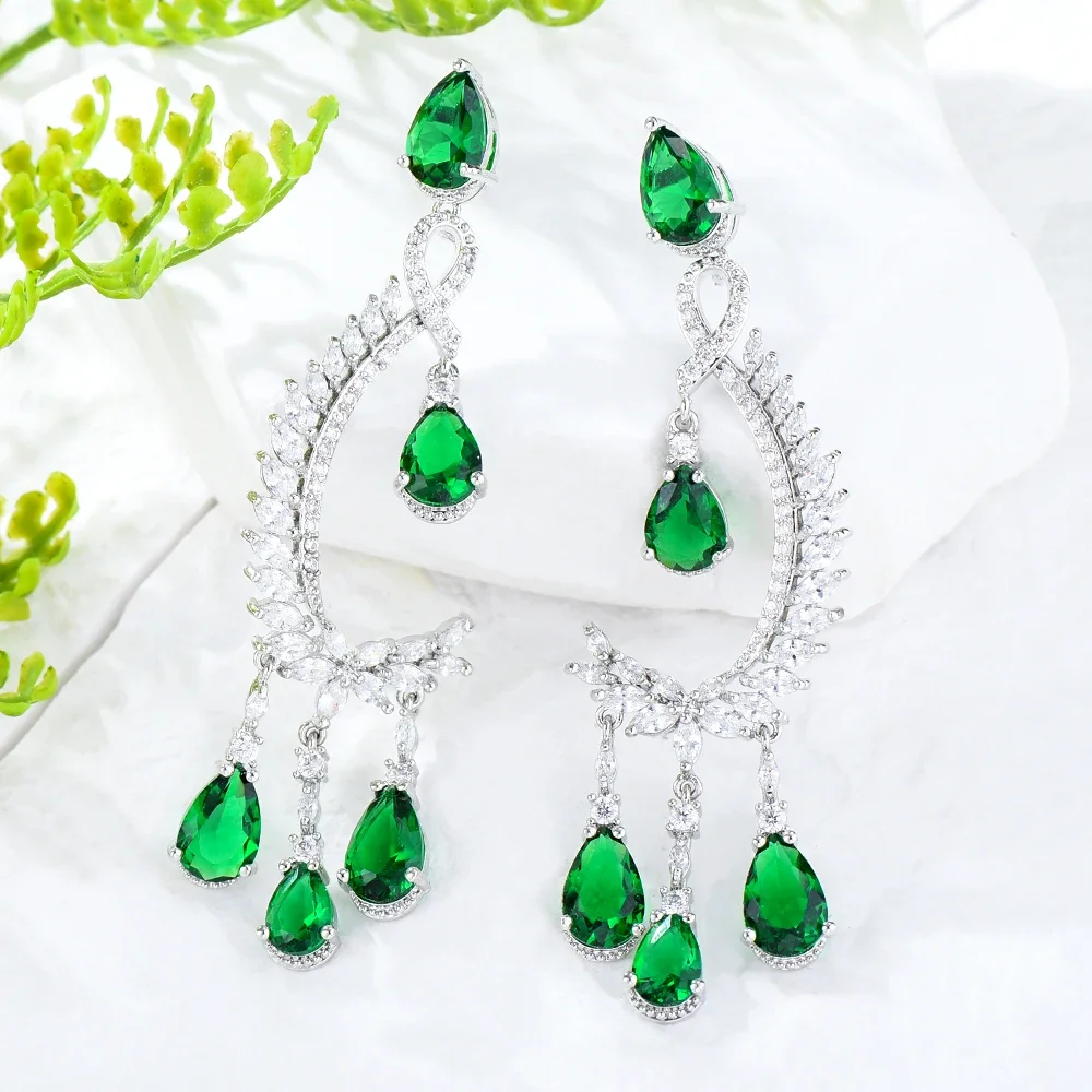 Soramoore Brand Luxury Popular Waterdrop Full Mirco Paved Cubic Zircon Naija Wedding Earring Fashion Jewelry High Quality
Soramoore Brand Luxury Popular Waterdrop Full Mirco Paved Cubic Zircon Naija Wedding Earring Fashion Jewelry High Quality