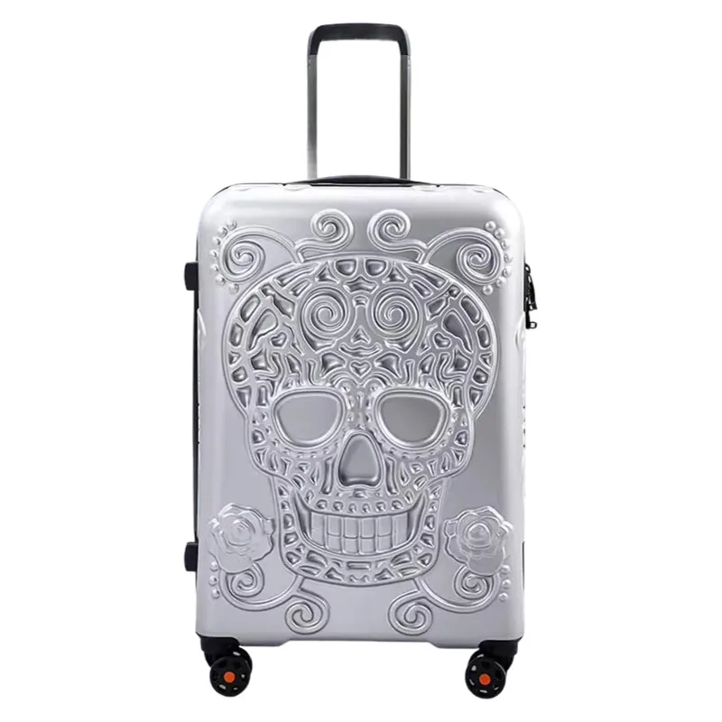 Skull Pattern Luggage Trolley Case 360-degree Rotating Universal Wheel Travel Suitcase TSA Lock for Men and Women
Skull Pattern Luggage Trolley Case 360-degree Rotating Universal Wheel Travel Suitcase TSA Lock for Men and Women