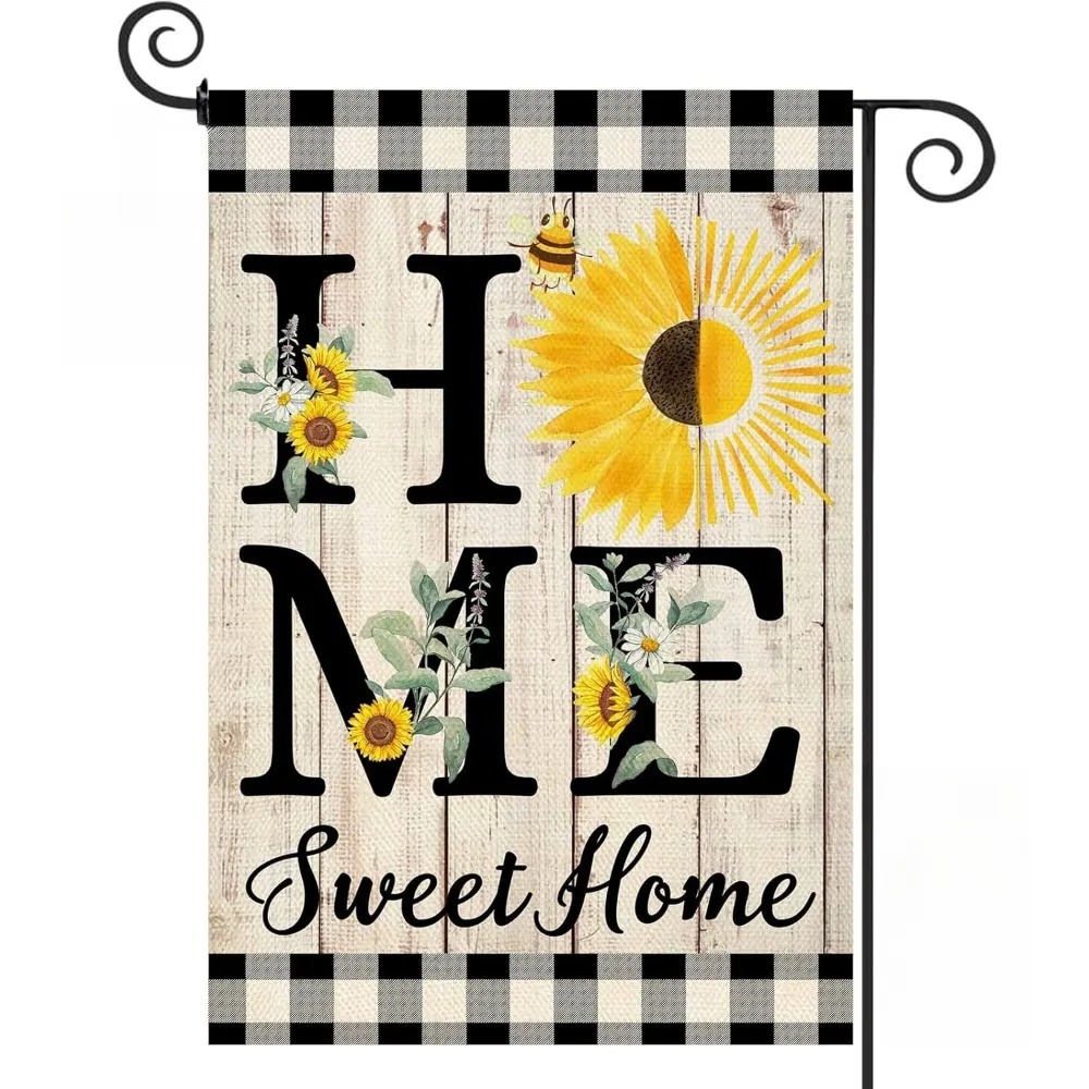 Summer Sunflower Garden Flag, Double Sided 12 X 18 Inches, Home Comfort Spring Flowers Flannel Checked Small Patio Flag Outdoor Lawn Garden Decoration
Summer Sunflower Garden Flag, Double Sided 12 X 18 Inches, Home Comfort Spring Flowers Flannel Checked Small Patio Flag Outdoor Lawn Garden Decoration