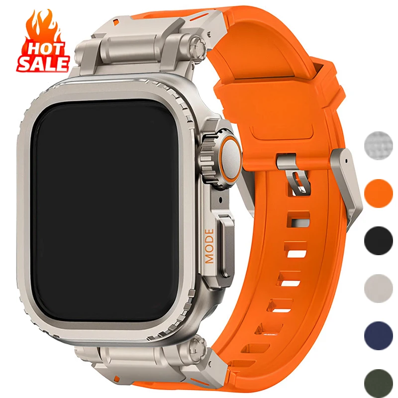 Силиконовый ремешок + корпус из металлического сплава для Apple Watch Band Ultra3 2 49 мм 44 мм 45 мм 11 10 46 мм для IWatch Series 11 10 9 8 7 6 SE5 4
Силиконовый ремешок + корпус из металлического сплава для Apple Watch Band Ultra3 2 49 мм 44 мм 45 мм 11 10 46 мм для IWatch Series 11 10 9 8 7 6 SE5 4