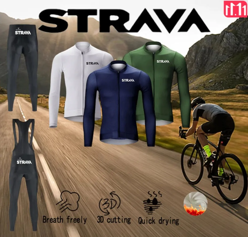 STRAVA Cycling Road Mountain Bike Men's Jacket Winter Fleece Long Sleeve Cycling Sports Three-Piece Christmas Gift
STRAVA Cycling Road Mountain Bike Men's Jacket Winter Fleece Long Sleeve Cycling Sports Three-Piece Christmas Gift