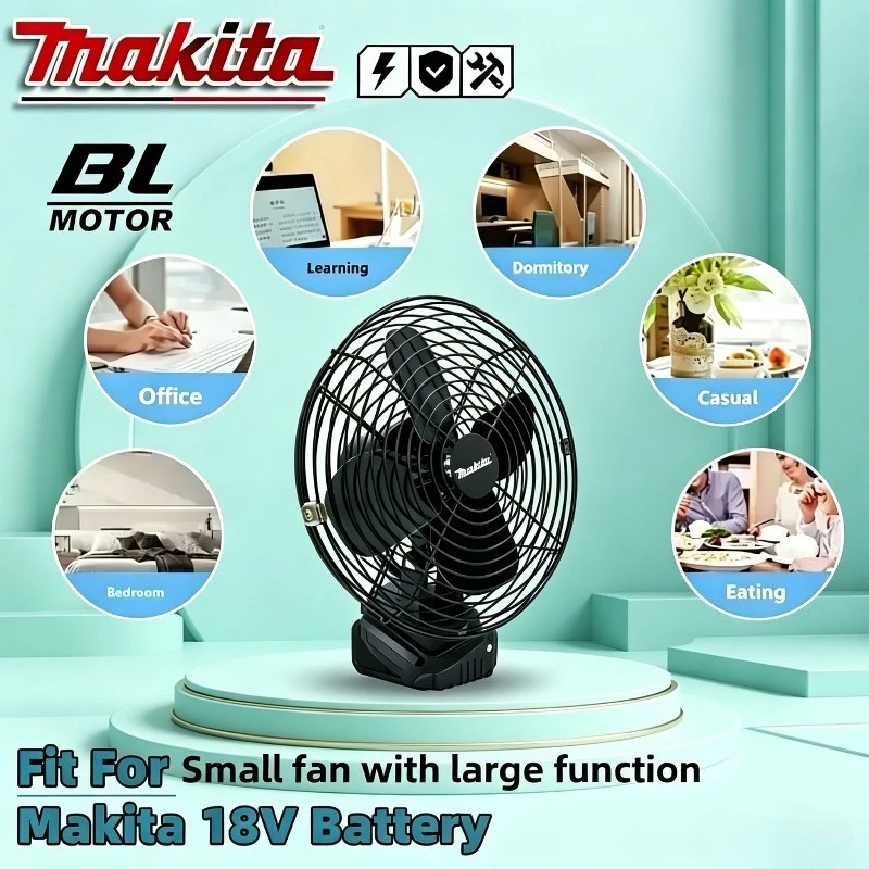 Makita Wireless Strong Wind Fan Camping Fan Outdoor Fishing Desktop Portable Metal Fan Power Tool For Makita Battery
Makita Wireless Strong Wind Fan Camping Fan Outdoor Fishing Desktop Portable Metal Fan Power Tool For Makita Battery