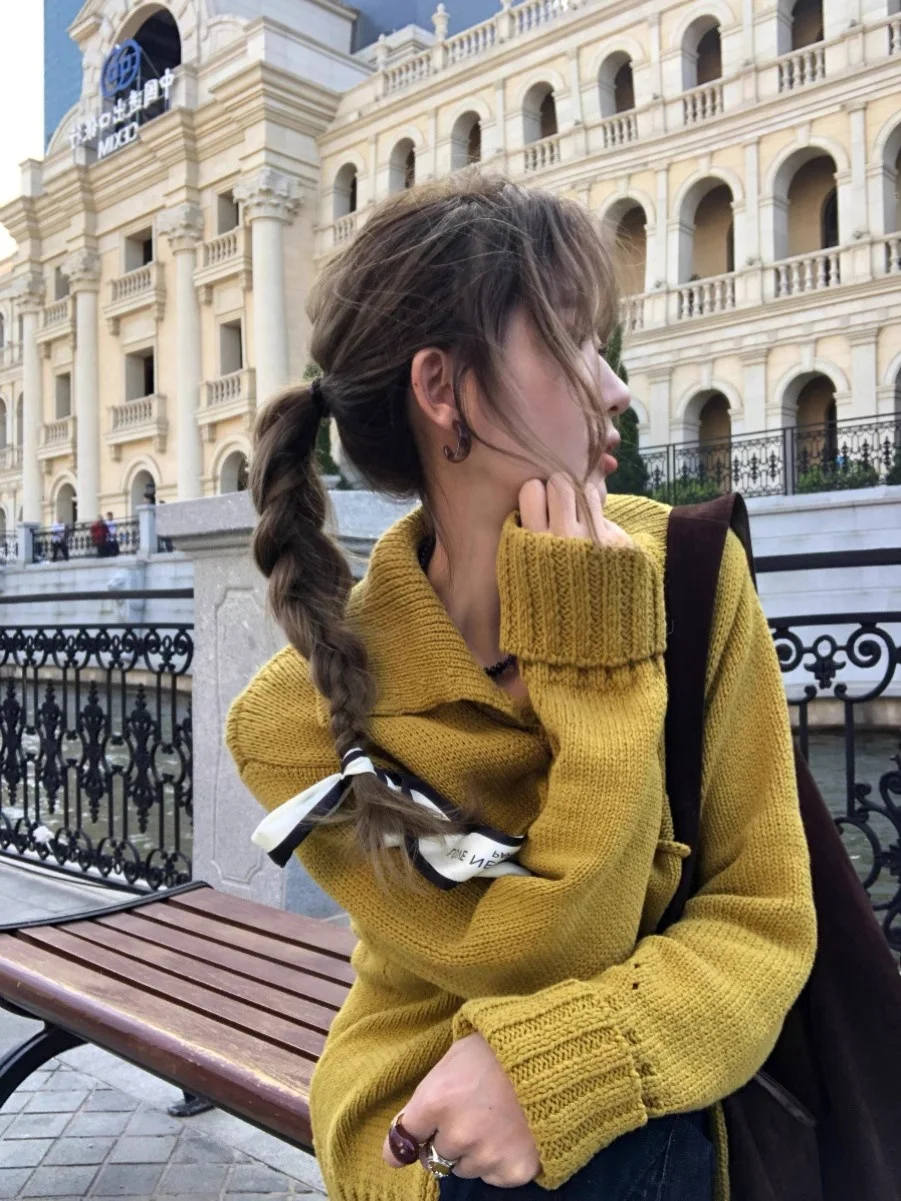 Вязаный кардиган Soolrok Lazy двухцветный, свободный свитер-жакет в стиле Gallery Girl, повседневное удобное женское пальто
Вязаный кардиган Soolrok Lazy двухцветный, свободный свитер-жакет в стиле Gallery Girl, повседневное удобное женское пальто