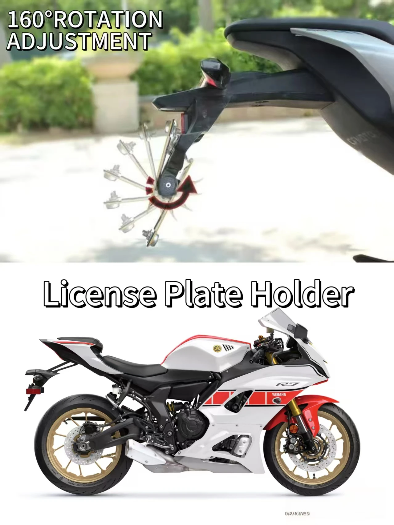 ForCFMOTOYamaha YZF-R7License Plate Premium Adjustable License Plate Button Switch Effortless Contro License Plate Bracket Frame
ForCFMOTOYamaha YZF-R7License Plate Premium Adjustable License Plate Button Switch Effortless Contro License Plate Bracket Frame