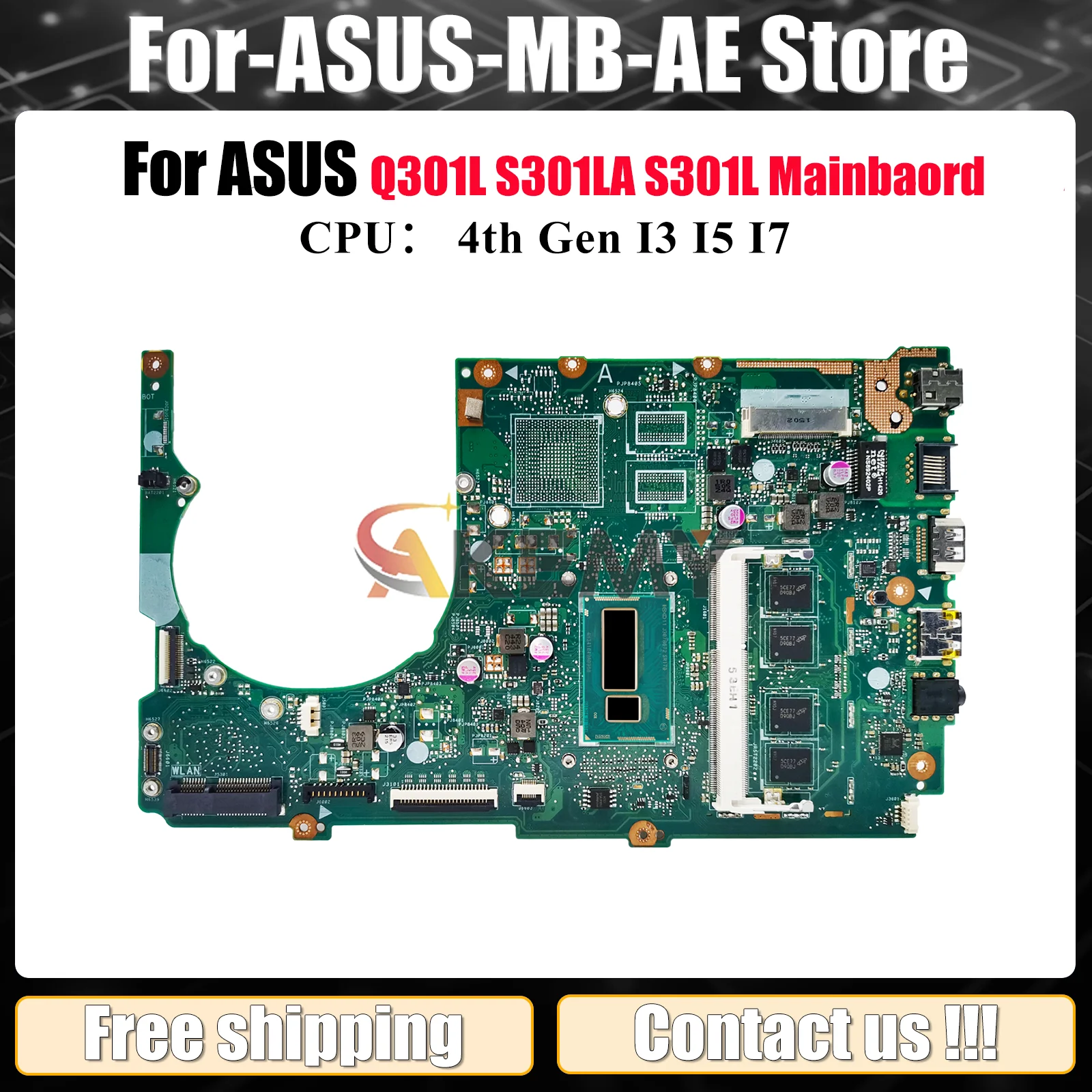 S301LA Материнская плата для ноутбука ASUS VivoBook Q301L S301L S301LA S301LP Материнская плата для ноутбука с процессором I3 I5 I7 100% tests OK быстрая доставка
S301LA Материнская плата для ноутбука ASUS VivoBook Q301L S301L S301LA S301LP Материнская плата для ноутбука с процессором I3 I5 I7 100% tests OK быстрая доставка