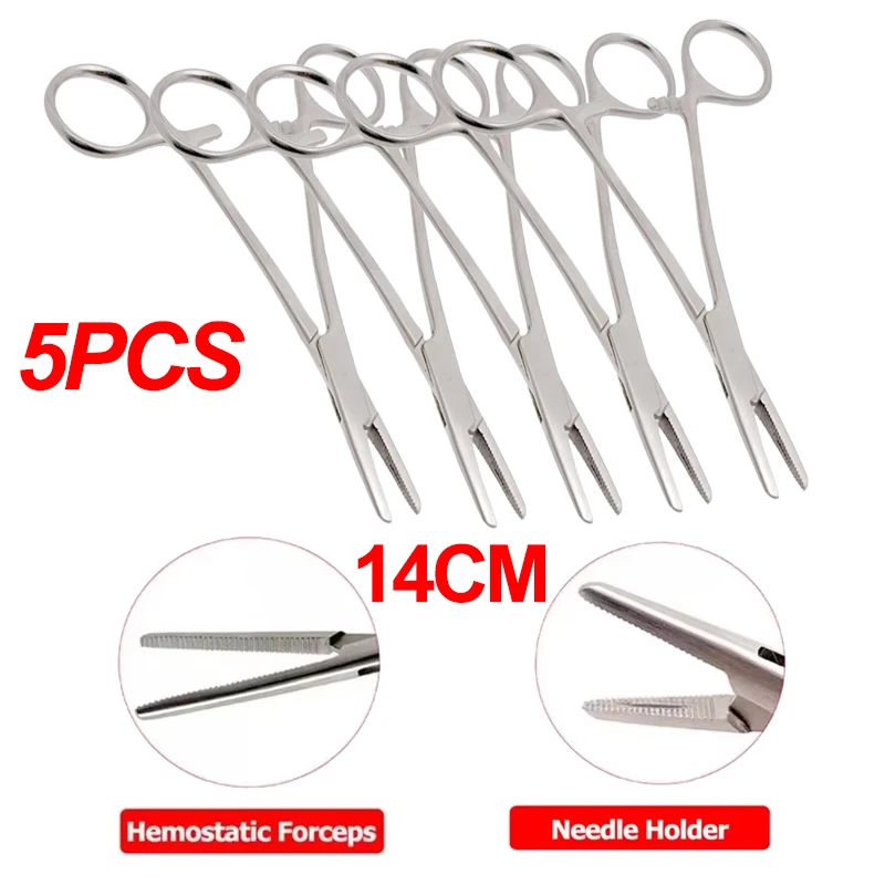 5PCS Needle Holder Pliers Stainless Steel Hemostatic Forceps Surgical Forceps Tool Hemostat Locking Clamps Forceps Straight Tip
5PCS Needle Holder Pliers Stainless Steel Hemostatic Forceps Surgical Forceps Tool Hemostat Locking Clamps Forceps Straight Tip