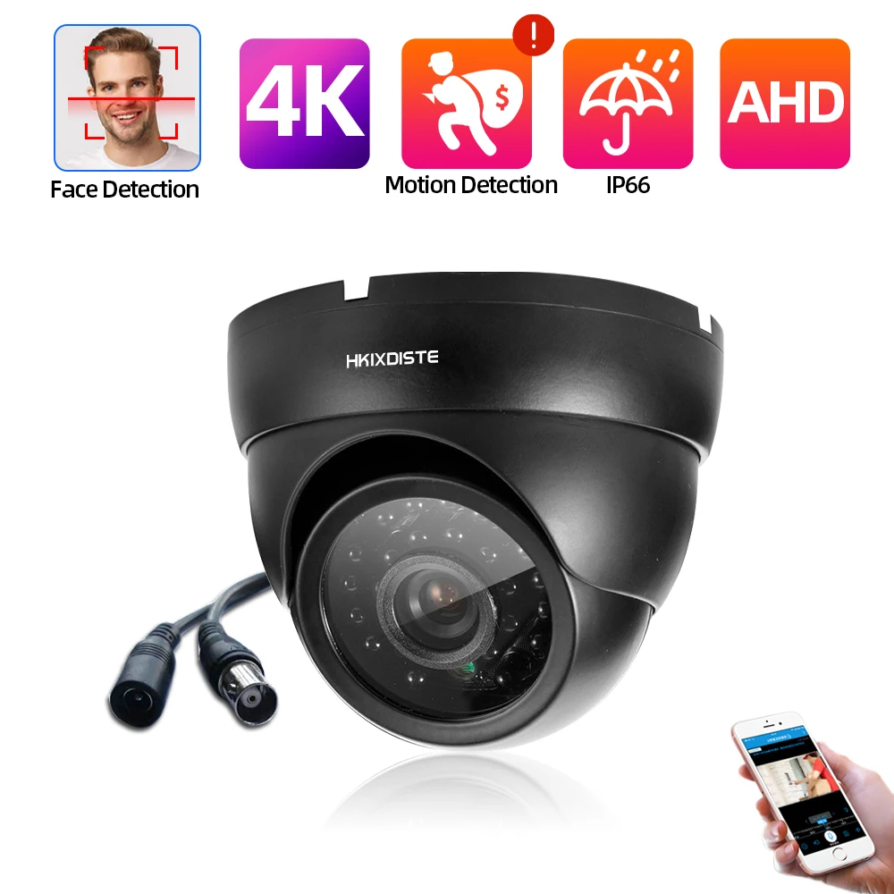 Wired CCTV AHD Dome Camera BNC 4K Outdoor Waterproof Face Motion Detection Analog Security Surveillance Camera 8MP XMEYE H.265
Wired CCTV AHD Dome Camera BNC 4K Outdoor Waterproof Face Motion Detection Analog Security Surveillance Camera 8MP XMEYE H.265