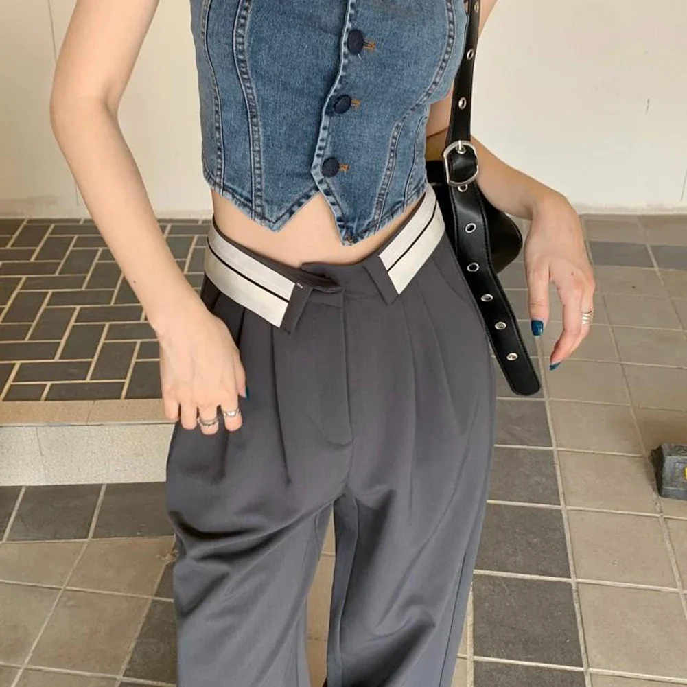 High Waist Loose Pants Casual Pants Long Length Pants Casual Straight Pants Solid Color Design Brand New Condition
High Waist Loose Pants Casual Pants Long Length Pants Casual Straight Pants Solid Color Design Brand New Condition