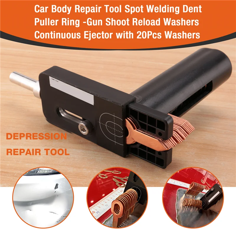 Car Body Repair Tool Spot Welding Dent Puller Ring -Gun Shoot Reload Washers Continuous Ejector With 20Pcs Washers
Car Body Repair Tool Spot Welding Dent Puller Ring -Gun Shoot Reload Washers Continuous Ejector With 20Pcs Washers