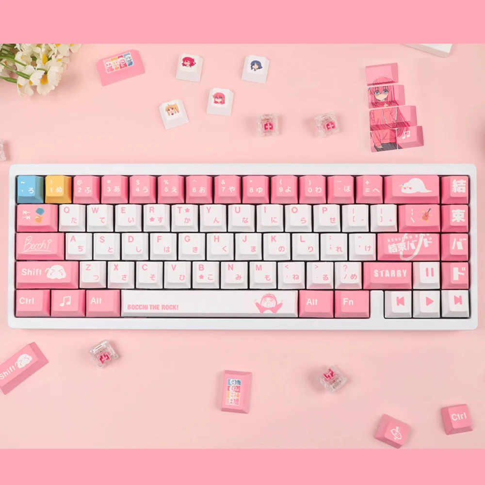 Bocchi The Rock Keycaps Gotou Hitori PBT Keycap Cherry Profile 5-Side Dye-Sub PC Gaming Accessories Set for Mechanical Keyboard
Bocchi The Rock Keycaps Gotou Hitori PBT Keycap Cherry Profile 5-Side Dye-Sub PC Gaming Accessories Set for Mechanical Keyboard