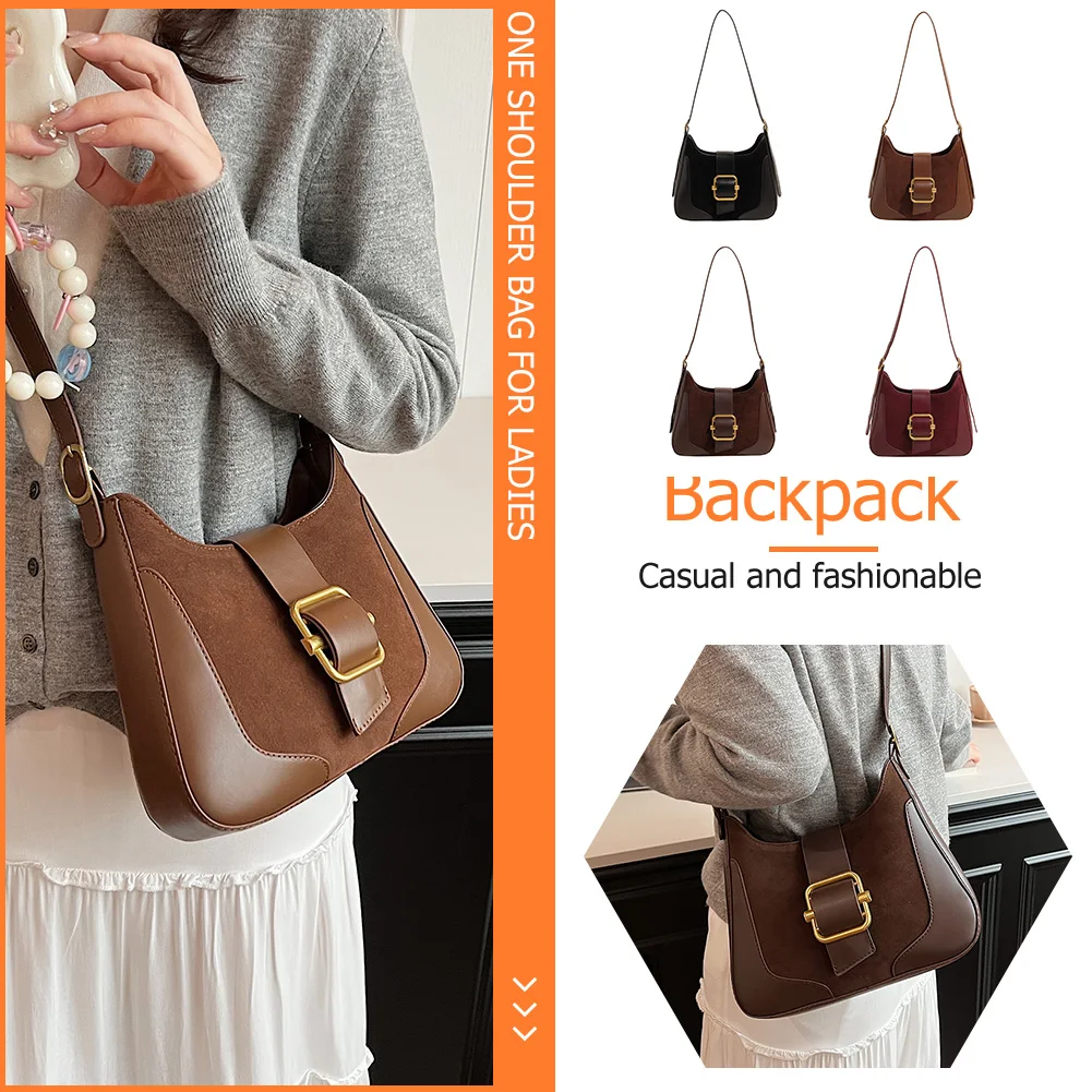 Women Suede Shoulder Bag Adjustable Strap Crossbody Bag with Inner Pocket Underarm Bag Satchel Purse for Work Travel
Women Suede Shoulder Bag Adjustable Strap Crossbody Bag with Inner Pocket Underarm Bag Satchel Purse for Work Travel