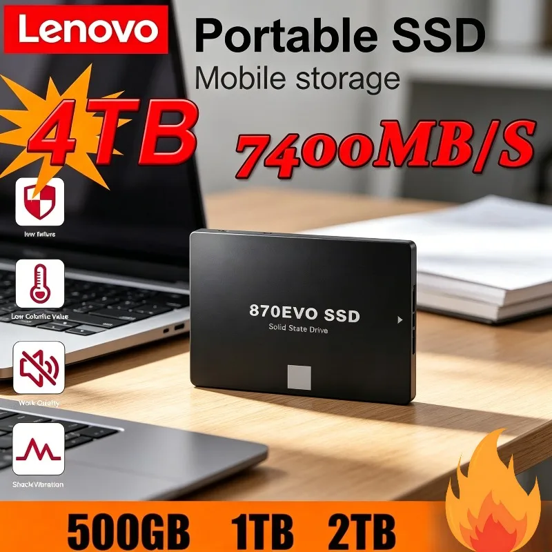 Lenovo 870 EVO Solid State Disk SSD Internal HDD Hard Drive Sata3 2.5 Inch 1TB 2TB 4TB For Laptop Microcomputer Desktop
Lenovo 870 EVO Solid State Disk SSD Internal HDD Hard Drive Sata3 2.5 Inch 1TB 2TB 4TB For Laptop Microcomputer Desktop
