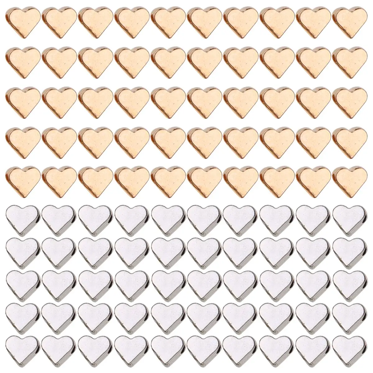 100 DIY Necklace Spacer Beads Heart Shape Charms Jewelry Making Accessories Metal Bracelet Earrings Decorative Parts 
100 DIY Necklace Spacer Beads Heart Shape Charms Jewelry Making Accessories Metal Bracelet Earrings Decorative Parts