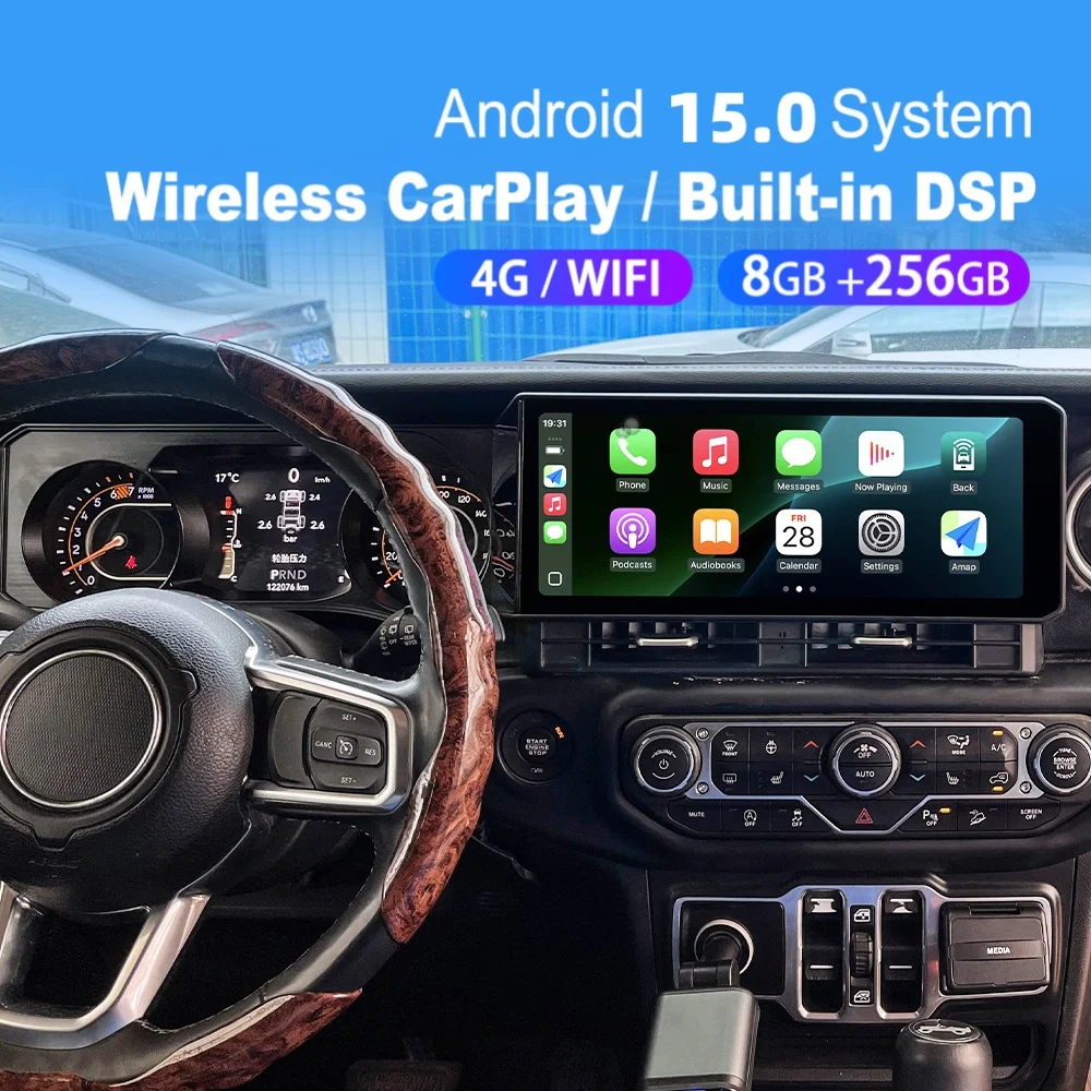 12.3 Inch Android 13 Car Stereo For Jeep Wrangler JL JLU Rubicon 2018-2022, Qualcomm 2K IPS Wireless CarPlay GPS Navigation DSP
12.3 Inch Android 13 Car Stereo For Jeep Wrangler JL JLU Rubicon 2018-2022, Qualcomm 2K IPS Wireless CarPlay GPS Navigation DSP
