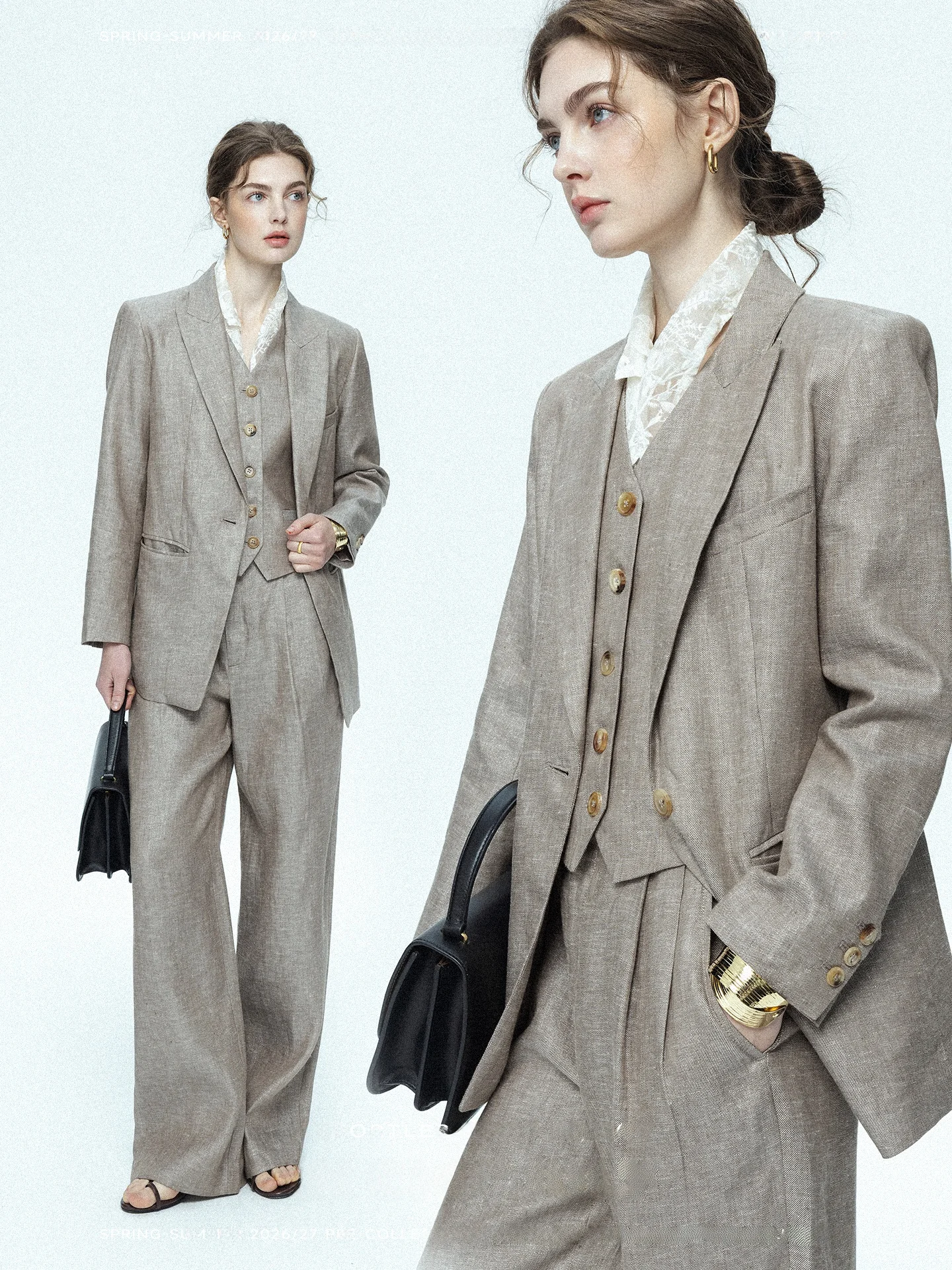 Elite Women's Linen Suit Three-Piece Set Air Washed Vest Pants Ensemble ChicJuly Brand Fashionable And High Quality Clothing
Elite Women's Linen Suit Three-Piece Set Air Washed Vest Pants Ensemble ChicJuly Brand Fashionable And High Quality Clothing