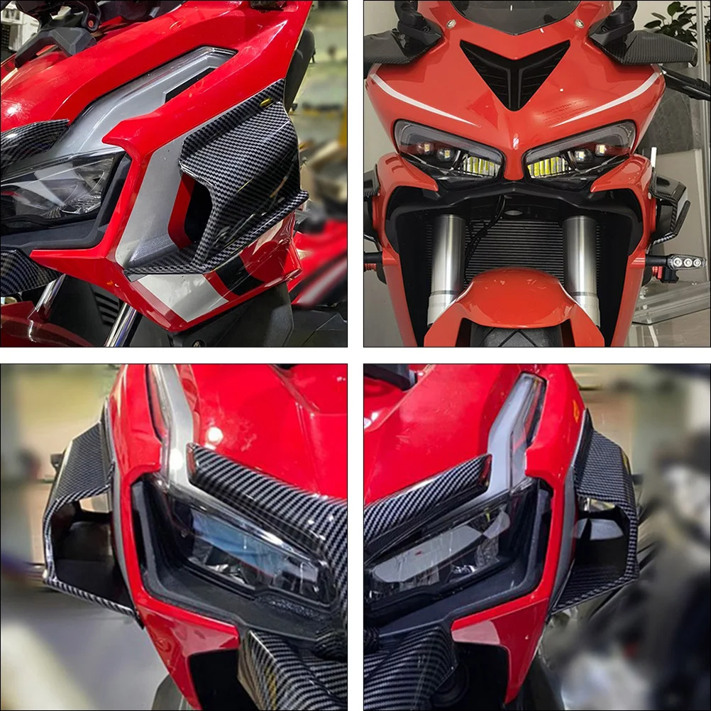 2 Pcs Motorcycle Fixed Wing Spoiler Kit Small Front Fairing Bumper Vent Winglets Man
2 Pcs Motorcycle Fixed Wing Spoiler Kit Small Front Fairing Bumper Vent Winglets Man