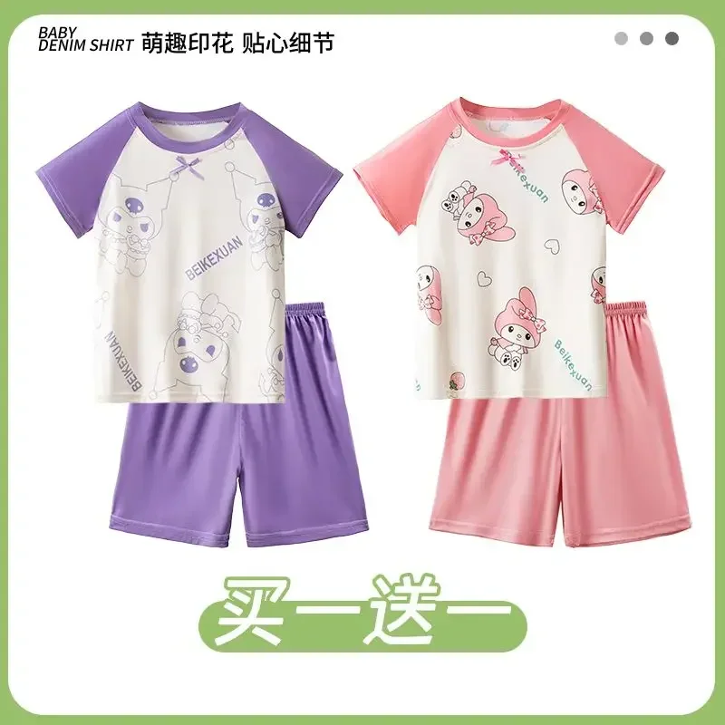 2pcs My Melody Kawaii Anime Sanrio Baby Clothes Pajamas Summer Cute Cinnamoroll Kuromi Short Sleeved Shirt Pants Gifts for Kids
2pcs My Melody Kawaii Anime Sanrio Baby Clothes Pajamas Summer Cute Cinnamoroll Kuromi Short Sleeved Shirt Pants Gifts for Kids