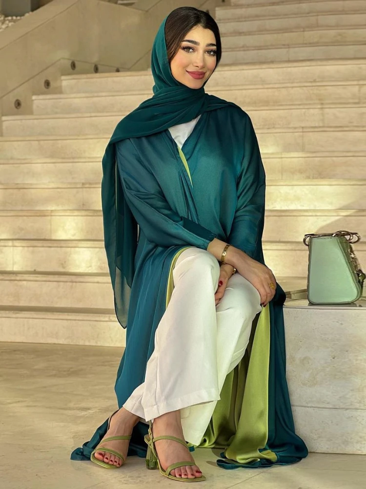Chiffon Open Abaya Kimono Dubai Luxury Hijab Dress Moroccan Kaftan Plain Green Abayas for Women Muslim Outwear Islamic Clothing
Chiffon Open Abaya Kimono Dubai Luxury Hijab Dress Moroccan Kaftan Plain Green Abayas for Women Muslim Outwear Islamic Clothing