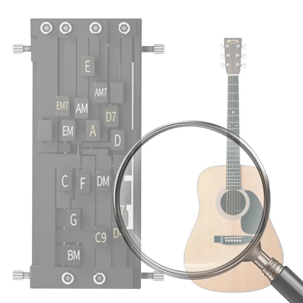 Тренажер для гитарных аккордов для начинающих, помощник для игры на гитаре одним касанием, инструменты для обучения игре на гитаре, тренажер для аккордов, аксессуары для гитары
Тренажер для гитарных аккордов для начинающих, помощник для игры на гитаре одним касанием, инструменты для обучения игре на гитаре, тренажер для аккордов, аксессуары для гитары