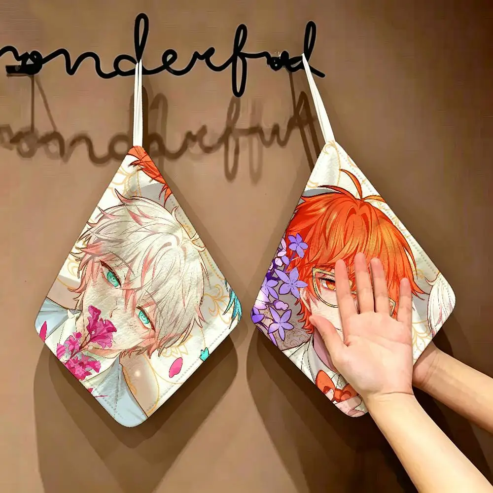 Game Mystic Messenger Polyester Cotton Hanging Hand Towel, Super Absorbent Hand Wiping Towel for Daily Household Use
Game Mystic Messenger Polyester Cotton Hanging Hand Towel, Super Absorbent Hand Wiping Towel for Daily Household Use