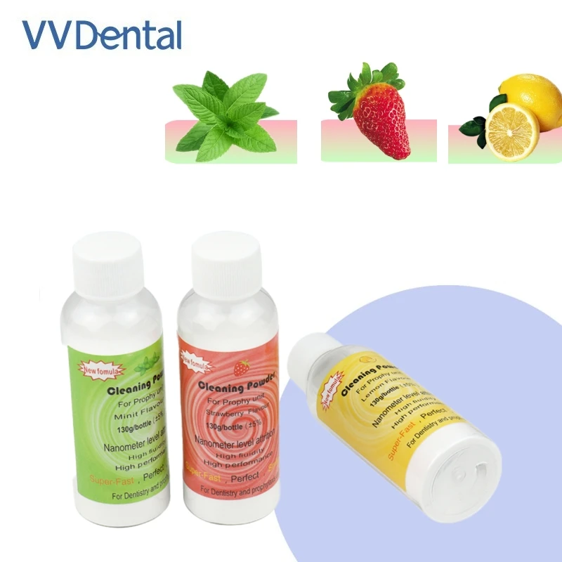 VV Dental Polishing Powder 130g Mint/Lemon/Strawberry Plaque Stain Removal Teeth Whitening Dental Supplies
VV Dental Polishing Powder 130g Mint/Lemon/Strawberry Plaque Stain Removal Teeth Whitening Dental Supplies