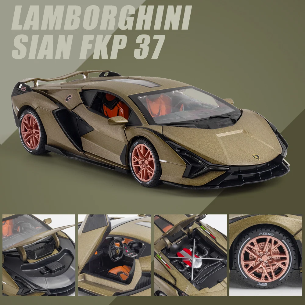 1:24 Lamborghini Sian FKP37 Alloy Car Diecasts & Toy Vehicles Car Model Sound and light Pull back Car Toys For Kids Gifts
1:24 Lamborghini Sian FKP37 Alloy Car Diecasts & Toy Vehicles Car Model Sound and light Pull back Car Toys For Kids Gifts