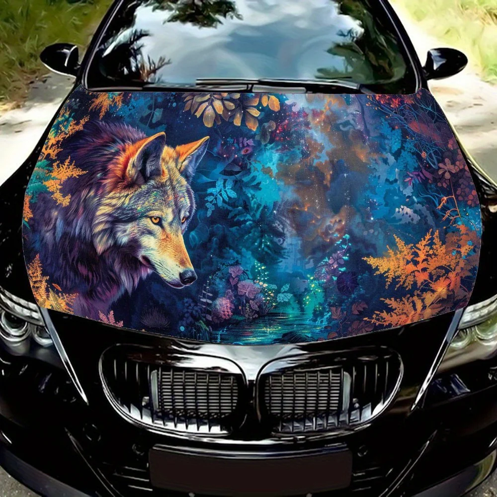 Enchanted Forest Wolf Leaf Car Hood Vinyl Wraps Sticker, Car Engine Decal, Waterproof Self-adhesive Car Packaging Cover, Univers
Enchanted Forest Wolf Leaf Car Hood Vinyl Wraps Sticker, Car Engine Decal, Waterproof Self-adhesive Car Packaging Cover, Univers