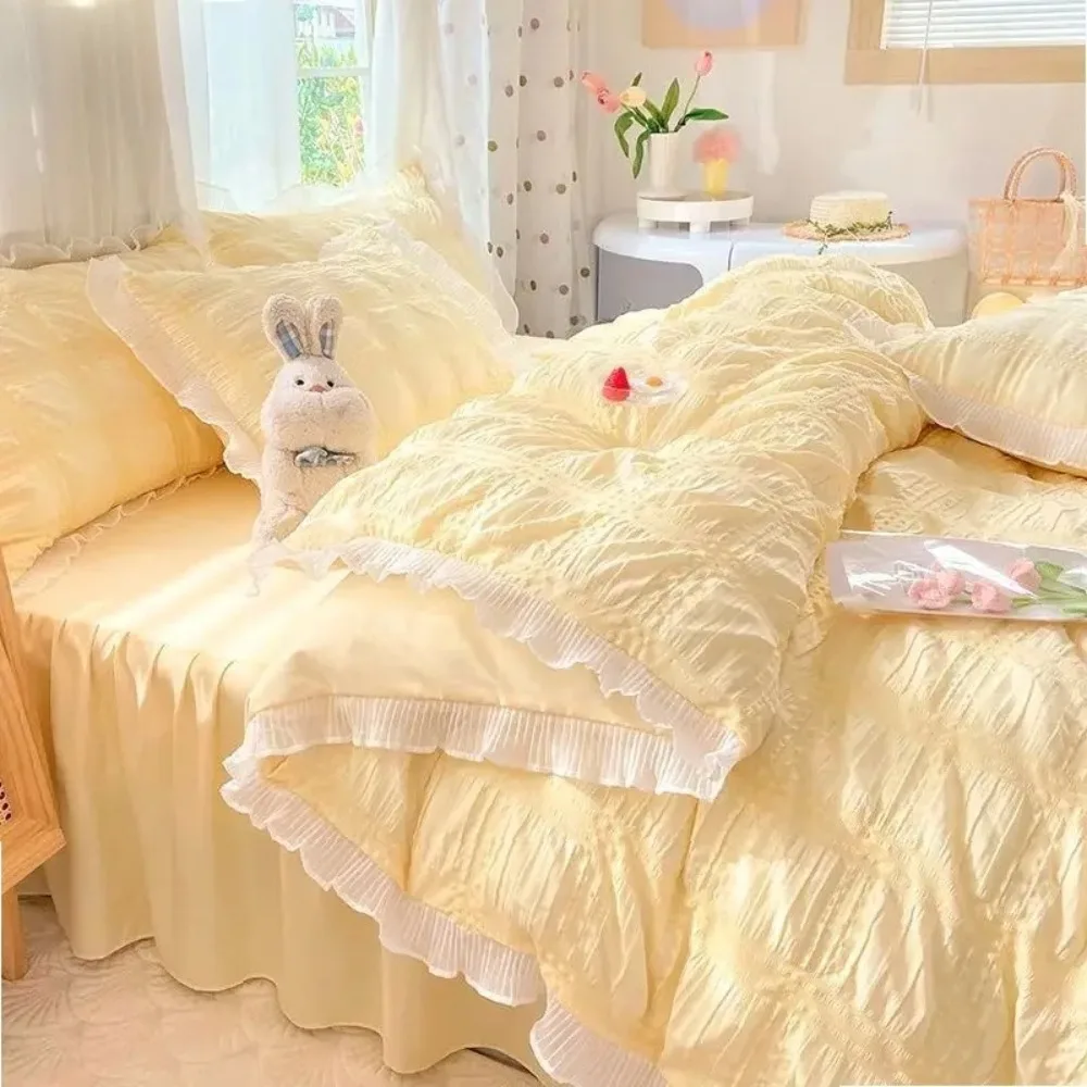 Duvet Cover Sweet Princess Comfortable Household Skin-friendly Dormitory Students Korean Fashion Breathable Textile Bedroom Ins
Duvet Cover Sweet Princess Comfortable Household Skin-friendly Dormitory Students Korean Fashion Breathable Textile Bedroom Ins