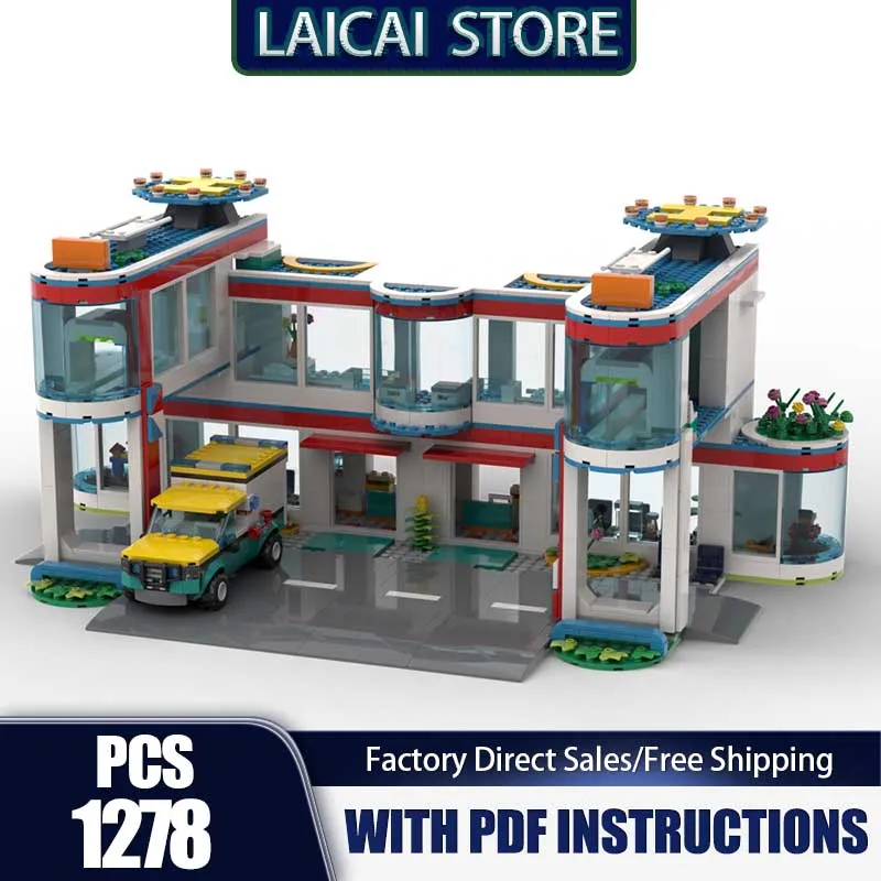 Moc Building Bricks Modular Hospital Model Technology Modular Block City Street View Toy DIY Set Assembly Christmas Gifts
Moc Building Bricks Modular Hospital Model Technology Modular Block City Street View Toy DIY Set Assembly Christmas Gifts