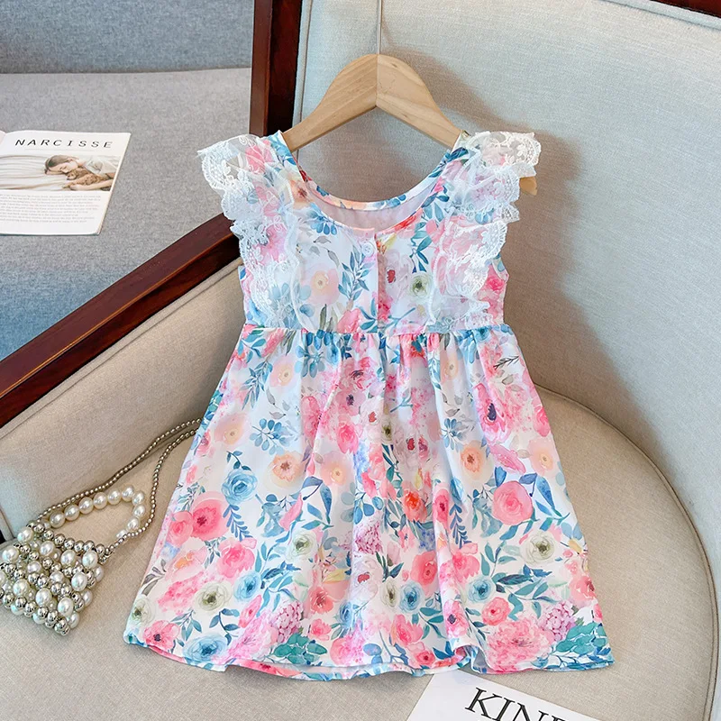 Children's Dress Summer Western Style Floral Skirt Sleeveless Children's Clothing Girls' Princess Dress Summer and Autumn Baby G
Children's Dress Summer Western Style Floral Skirt Sleeveless Children's Clothing Girls' Princess Dress Summer and Autumn Baby G