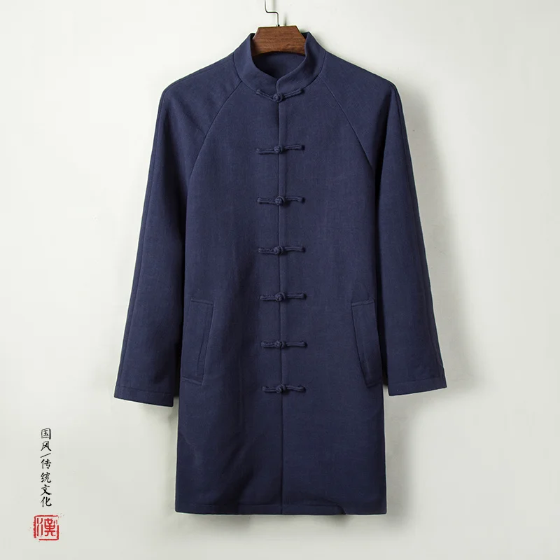Chinese Style Retro Gown Ethnic Style Cotton Linen Coat Men Clothing Autumn Pure Color Hanfu Tang Suit Long Clothes
Chinese Style Retro Gown Ethnic Style Cotton Linen Coat Men Clothing Autumn Pure Color Hanfu Tang Suit Long Clothes